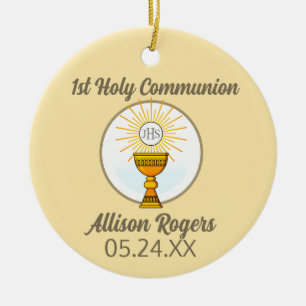 Kostbaar geschenk! Eerste Communie Kerstbal Keramisch Ornament
