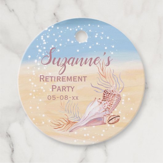 Kostbalschelp van de Pensioenpartij Bedankjes Labels (Voorkant)