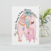 Kostbare babyshower uitnodiging (Staand voorkant)