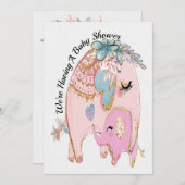 Kostbare babyshower uitnodiging (Voorkant / Achterkant)