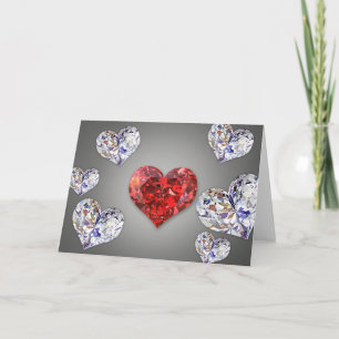 Kostbare Elegante Diamanten Harten Kaart