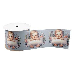 Kostbare Handen Baby Boy Satin Ribbon Lint