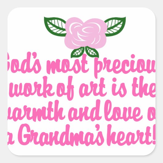 kostbare oma vierkante sticker (Voorkant)