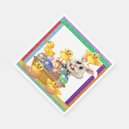 kostbare paashaas bijpassende servetten (Hoek)