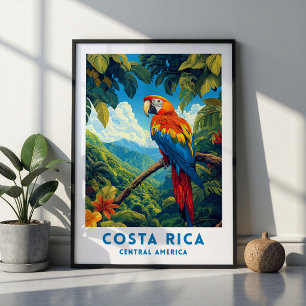 Kosten Rica Papegaai Reisposter Muurkunst Poster