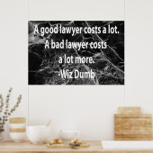 Kosten voor een goede advocaat poster (Keuken)