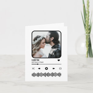 Kostjesfotolied afspeellijst paarse Valentijnsdag Kaart