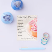 Kostprijslijst roze koekjes flyer (Enkel)