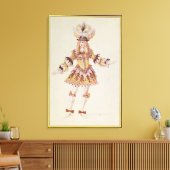 kostumeontwerp voor mannelijke danseres, c.1660 canvas afdruk (Insitu (Woonkamer))