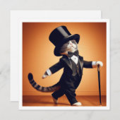 Kostuum feest, Tap dans, Dans feest, kat Kaart (Voorkant / Achterkant)