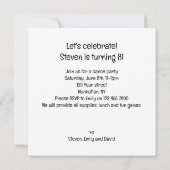 Kostuum feest, Tap dans, Dans feest, kat Kaart (Achterkant)