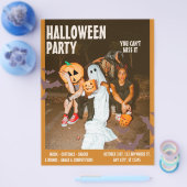 Kostuum Halloween Party,  bewerkbaar Halloween Flyer (Enkel)