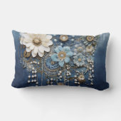 Kostuum sieraden op Blue Denim Kussen (Achterkant)