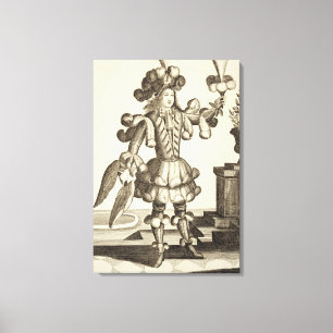 Kostuum voor een Veer Dealer, pub. door Gerard Val Canvas Afdruk