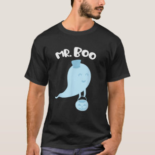 Kostuum voor koppels Mr. BOO en Mrs. Boo Matching T-shirt