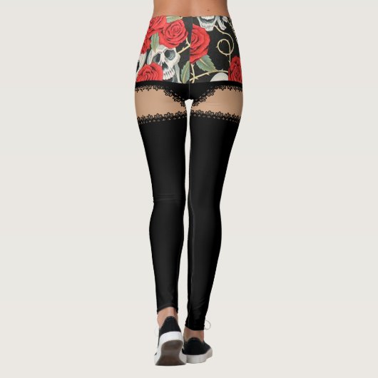 Kostuum voor Rozen Leggings (Achterkant)