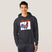 Kostuum Waterverf Rooster Hoodie (Voorkant volledig)
