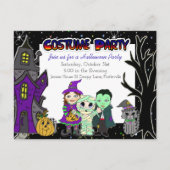 kostuumfeest | Uitnodigingen voor Halloween Party (Voorkant)