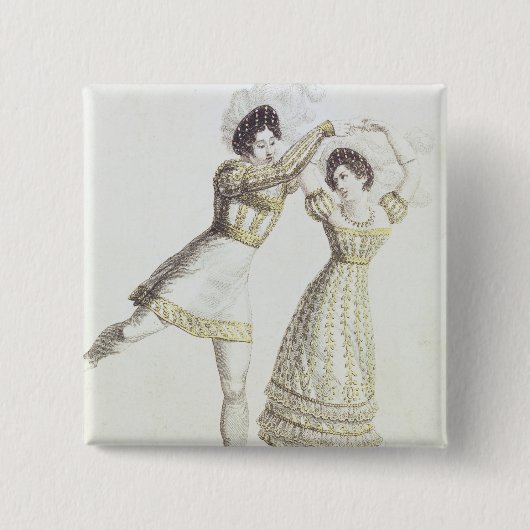 Kostuumontwerp voor ballet vierkante button 5,1 cm (Voorkant)