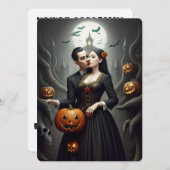 Kostuums & Cauldrons Halloweenfeest Kaart (Voorkant / Achterkant)