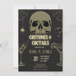 Kostuums en cocktails Halloween Adult Party Scull Kaart