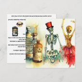 Kostuums en Cocktails Party Kaart (Voorkant / Achterkant)