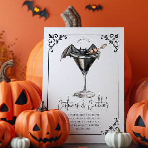 Kostuums & Martinis Halloween Party Kaart