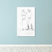 Kostuums van koks uit verschillende tijdperken canvas afdruk (Insitu (Houten vloer))