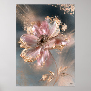Kosumosu Roze Cosmos Neo-Rinpa Botanische Kunst Poster