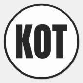 KOT - Autocollant rond Kotlik (Devant)