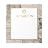 Kotel Jerusalem Stone Mitzvah Notes Bloc-notes (Devant)
