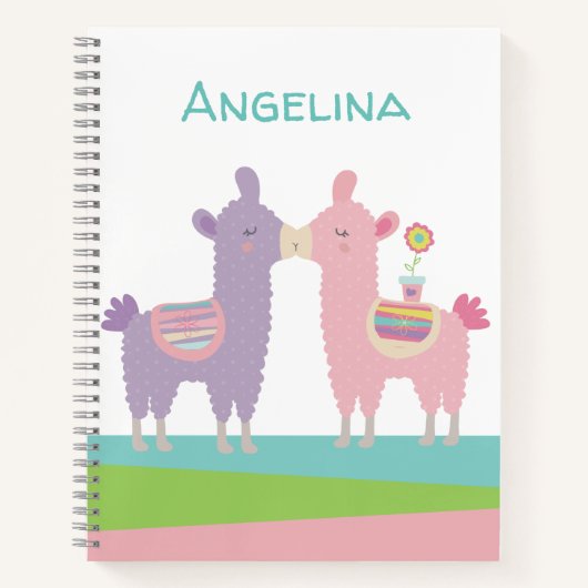 Koterroze paarse lamaszoen kawaii girale school notitieboek (Voorkant)