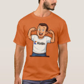 Kotlin Programmer Cartoon T-Shirt (Devant)