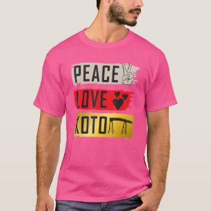Koto Musical Instrument Japanse geplukte muziekpla T-shirt
