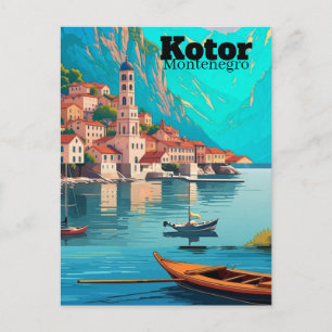 Kotor Montenegro Reis Kunst Ansichtkaart, Kotor Re Briefkaart