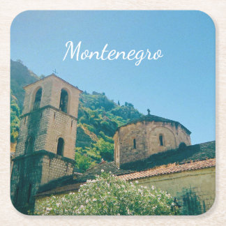 Kotor, Montenegro - Travel Souvenir Vierkante Kartonnen Onderzetter