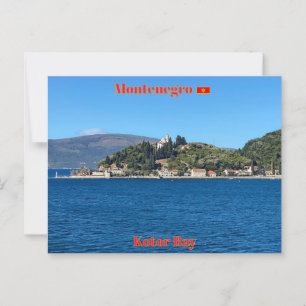 Kotorbaai in Montenegro reis Briefkaart