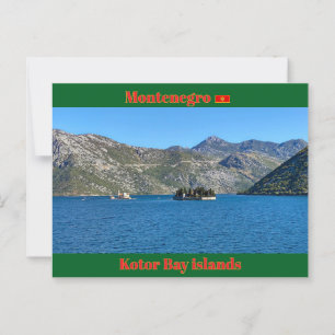 Kotorbaai in Montenegro reis Briefkaart
