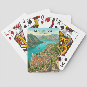 Kotorbaai Montenegro Retro Vintage Reis Pokerkaarten