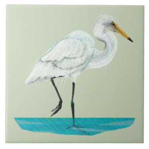Kotuku Witte reiger Tegeltje