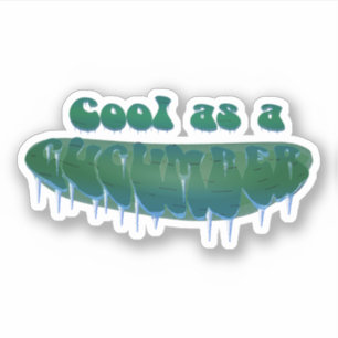 Koud als een komkommer sticker