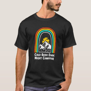 Koud bier Donkere nachtcampagne Drink Camper Alcoh T-shirt