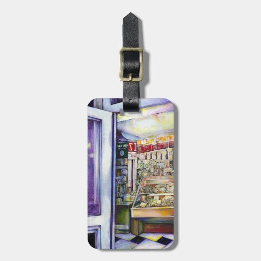 Koud bier in een Hot Deli  Bagagelabel (Voorkant verticaal)