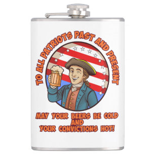 Koud bier op 4 juli heupfles