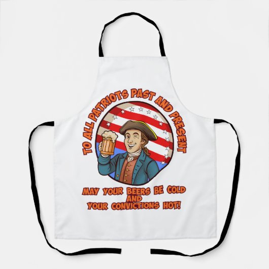 Koud bier op 4 juli schort (Voorkant)