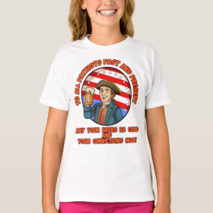 Koud bier op 4 juli t-shirt