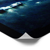 Koud blauw Zee Poster (Hoek)