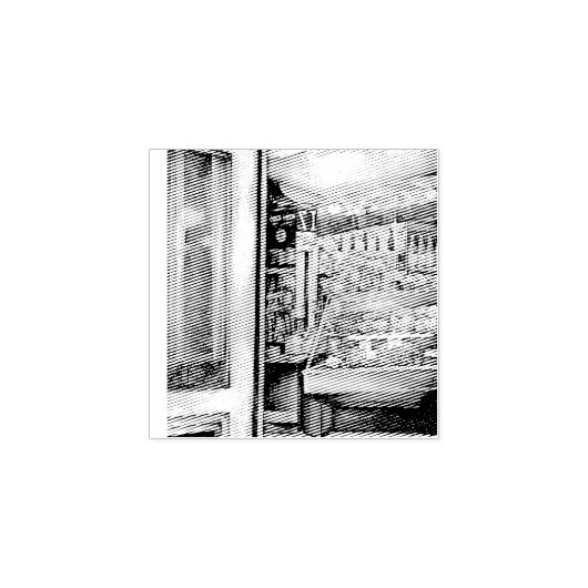 Koud Brew in een Hot Deli Rubberstempel (Afrduk)