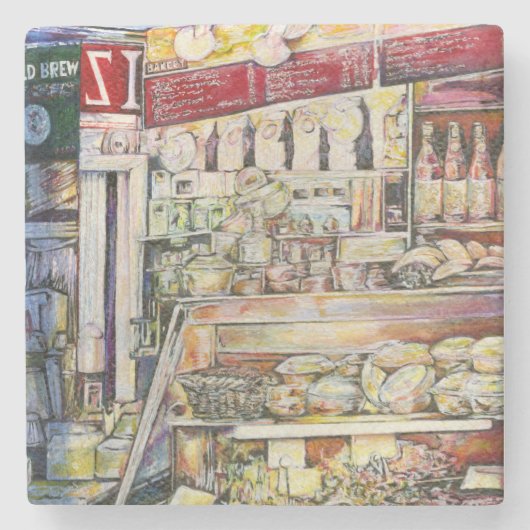 Koud Brew in een Hot Deli Stenen Onderzetter (Voorkant)