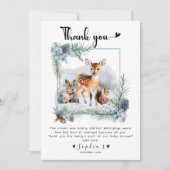 Koud Buiten Winter Bos Dieren Dank u Bedankkaart (Voorkant)
